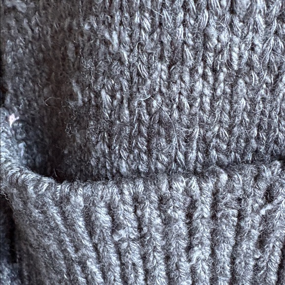 Pilcro Charcoal Gray Cardigan with Dog Intarsia and Pink Trim - Picture 8 of 13